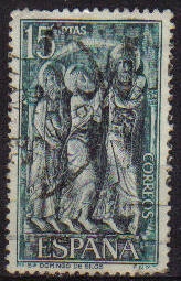 z vendido ESPAÑA 1973 2161 Sello Monasterio de Santo Domingo de Silos Detalle de un Bajorrelieve del Claustro usado Espana Spain Espagne Spagna Spanje Spanien 